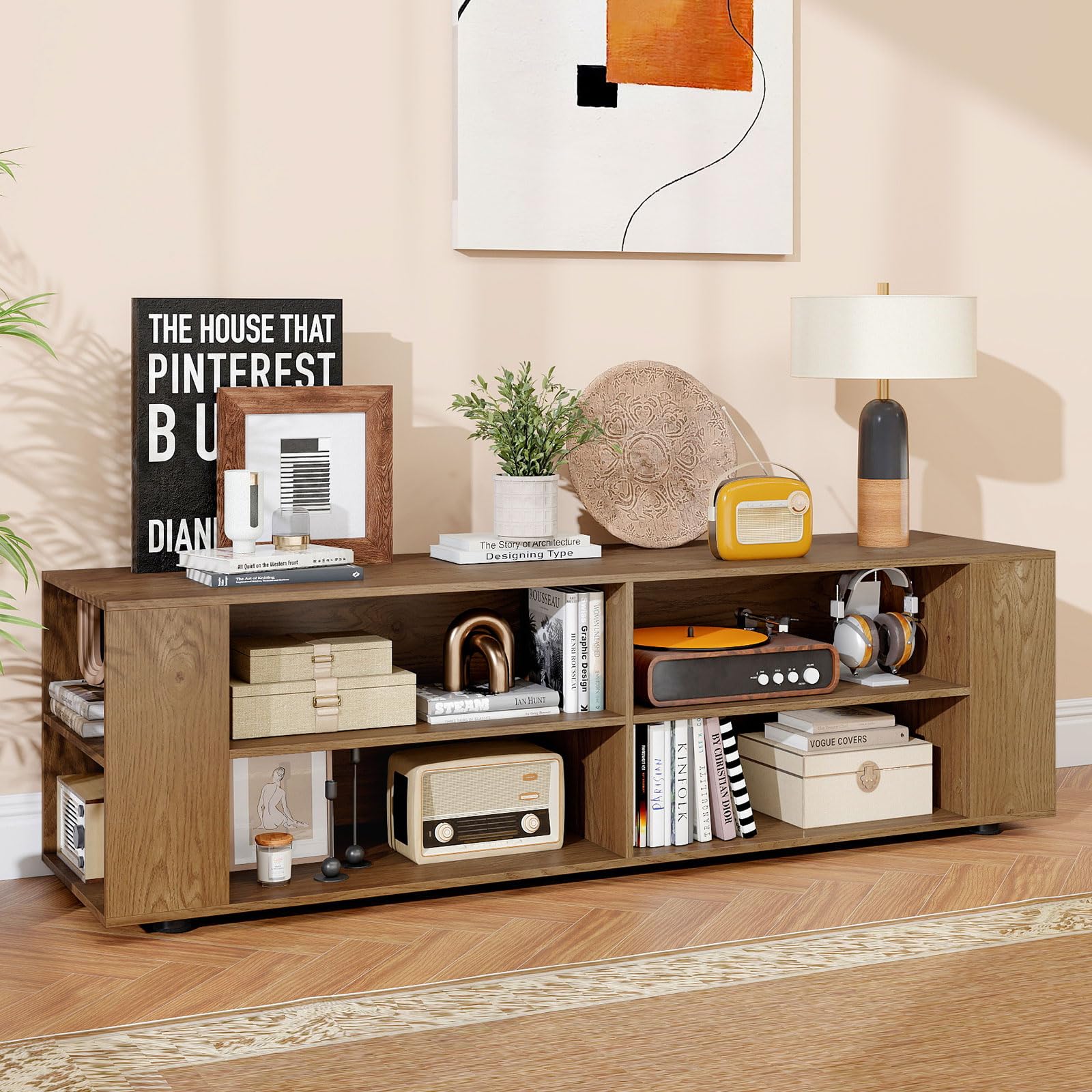 Amazon.com: GORELAX TV Stand for TVs up to 65'', Wooden